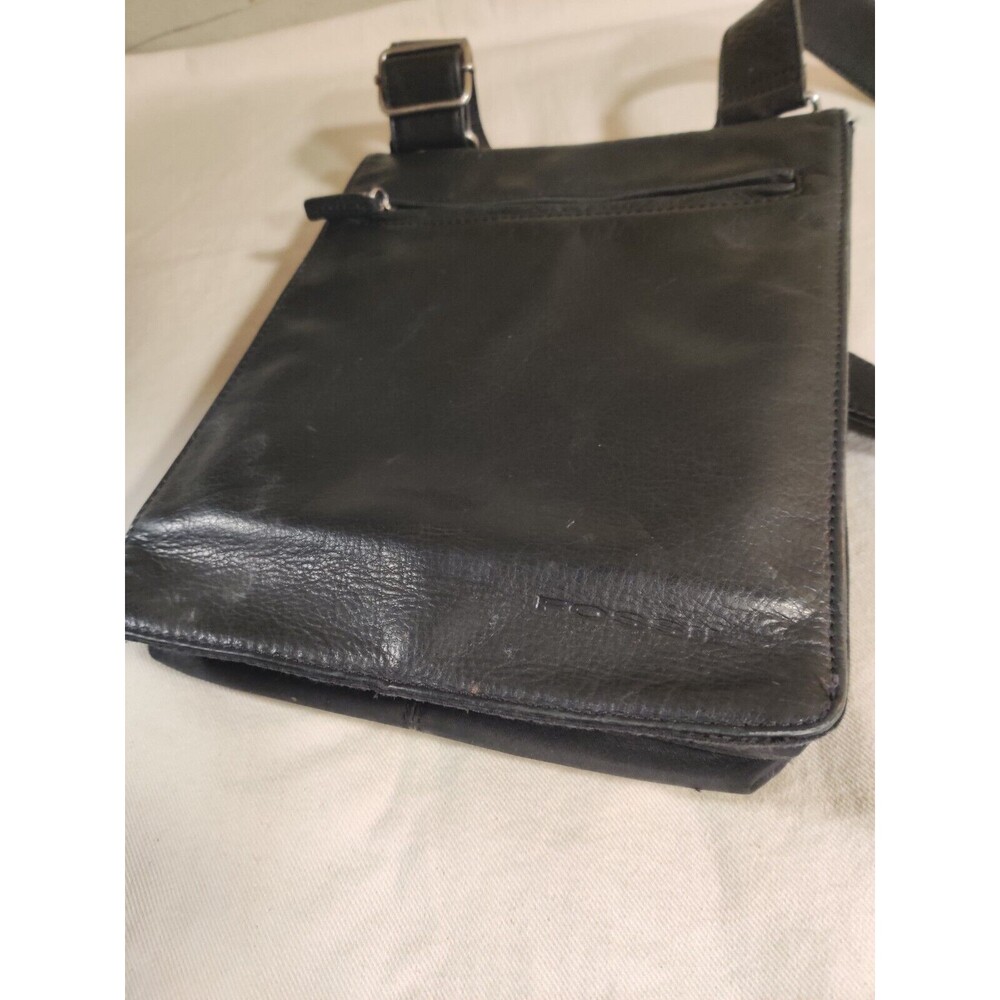 Women's FOSSIL Genuine Pebbled Leather, Black, Crossbody Shoulder Bag, Purse.‎ - Picture 15 of 16